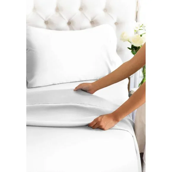 outlets discounted Queen Size 4 Piece Sheet Set Comfy Breathable & Cooling Sheets Bed Sheets